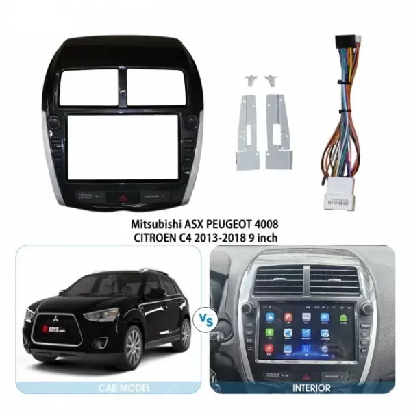 Car Frame Fascia Adapter Android Radio Dash Fitting Panel Kit For Mitsubishi ASX Outlander Sport Peugeot 4008 Citroen C4 (SL-007) - Image 5