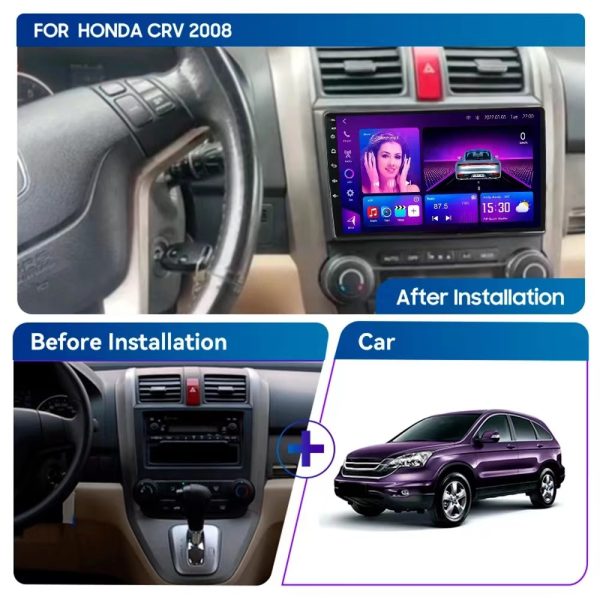 Car Frame Fascia Adapter 10 Inch Android Radio Audio Dash Fitting Panel Kit For Honda CRV CR-V (BT-097) - Image 2