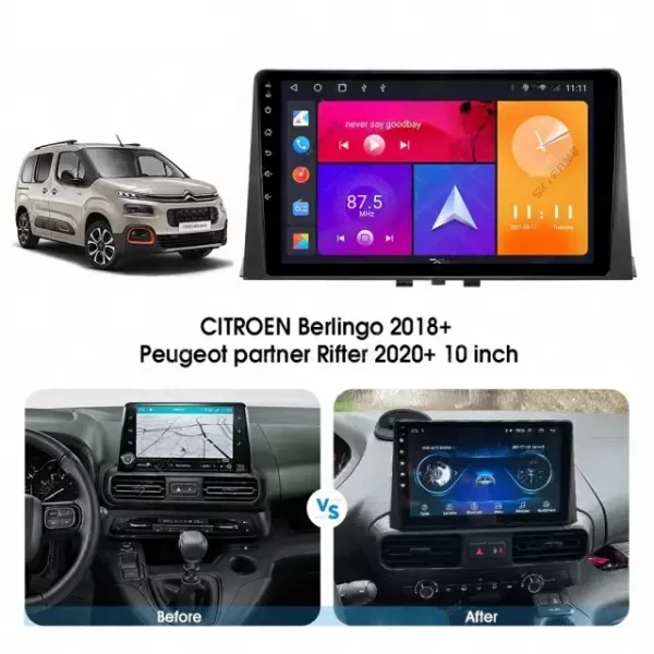 Car Frame Fascia Adapter Android Radio Dash Fitting Panel Kit For Citroen Berlingo (XTL-013) - Image 3