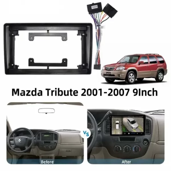 Car Frame Fascia Adapter Android Radio Dash Fitting Panel Kit For Ford Kuga Escape Mazda Tribute (MZD-020) - Image 2