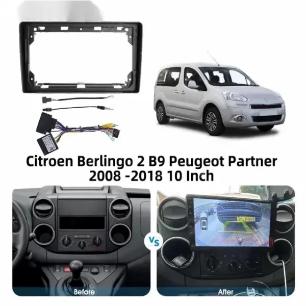 Car Frame Fascia Adapter Android Radio Dash Fitting Panel Kit For Peugeot 207 307 Expert Partner/Citroen C2 C3 Berlingo (BZ-003007) - Image 4