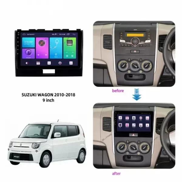 Car Frame Fascia Adapter Android Radio Dash Fitting Panel Kit For Suzuki Wagonr Wagon R (LM-020) - Image 2