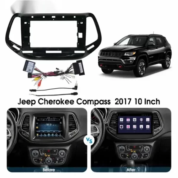 Car Frame Fascia Adapter Canbus Box Decoder For Jeep Cherokee Compass Android Radio Dash Fitting Panel Kit JEEP-RZ-04 (JP-004) - Image 2